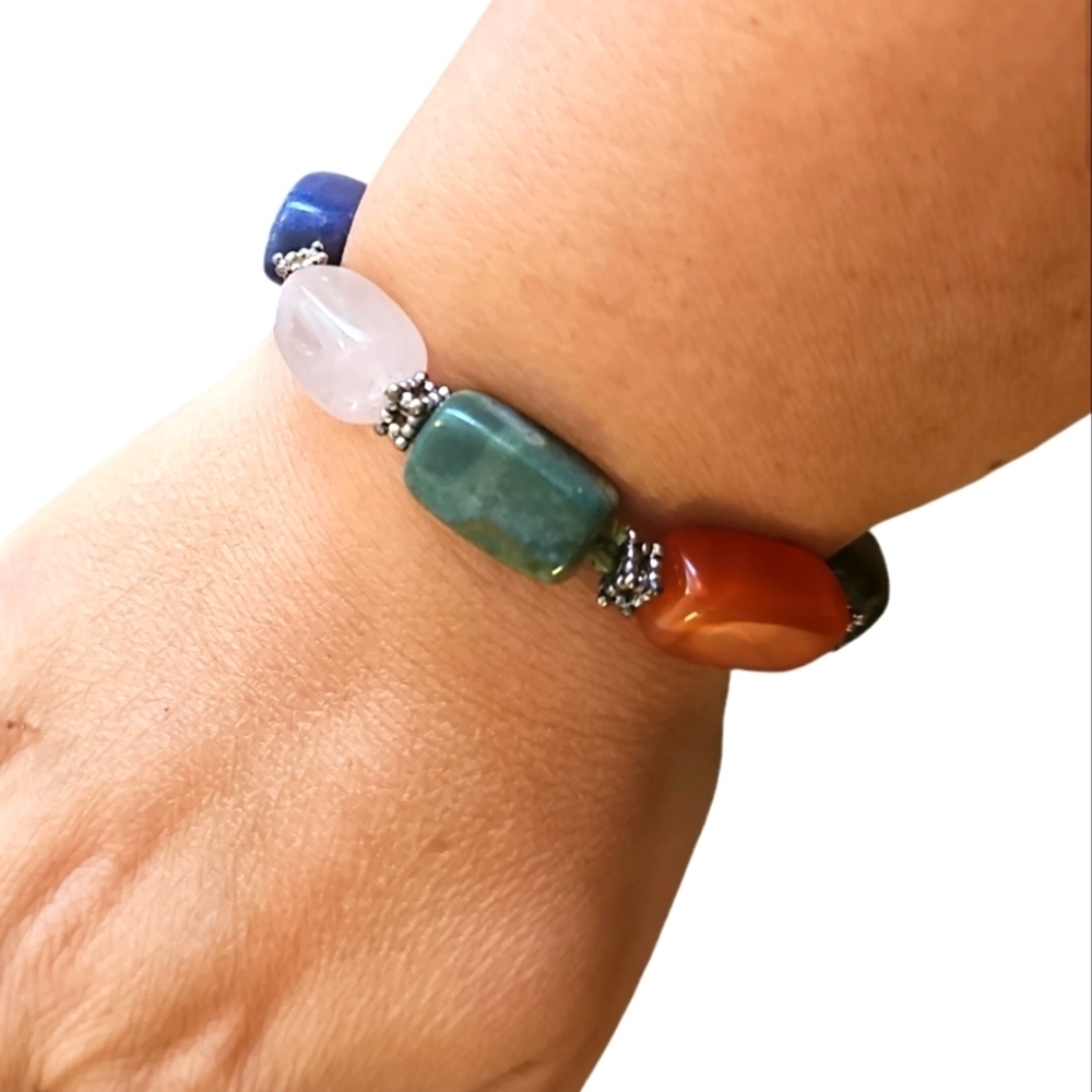 Vintage Statement Substantial Gemstone Bracelet - image 2